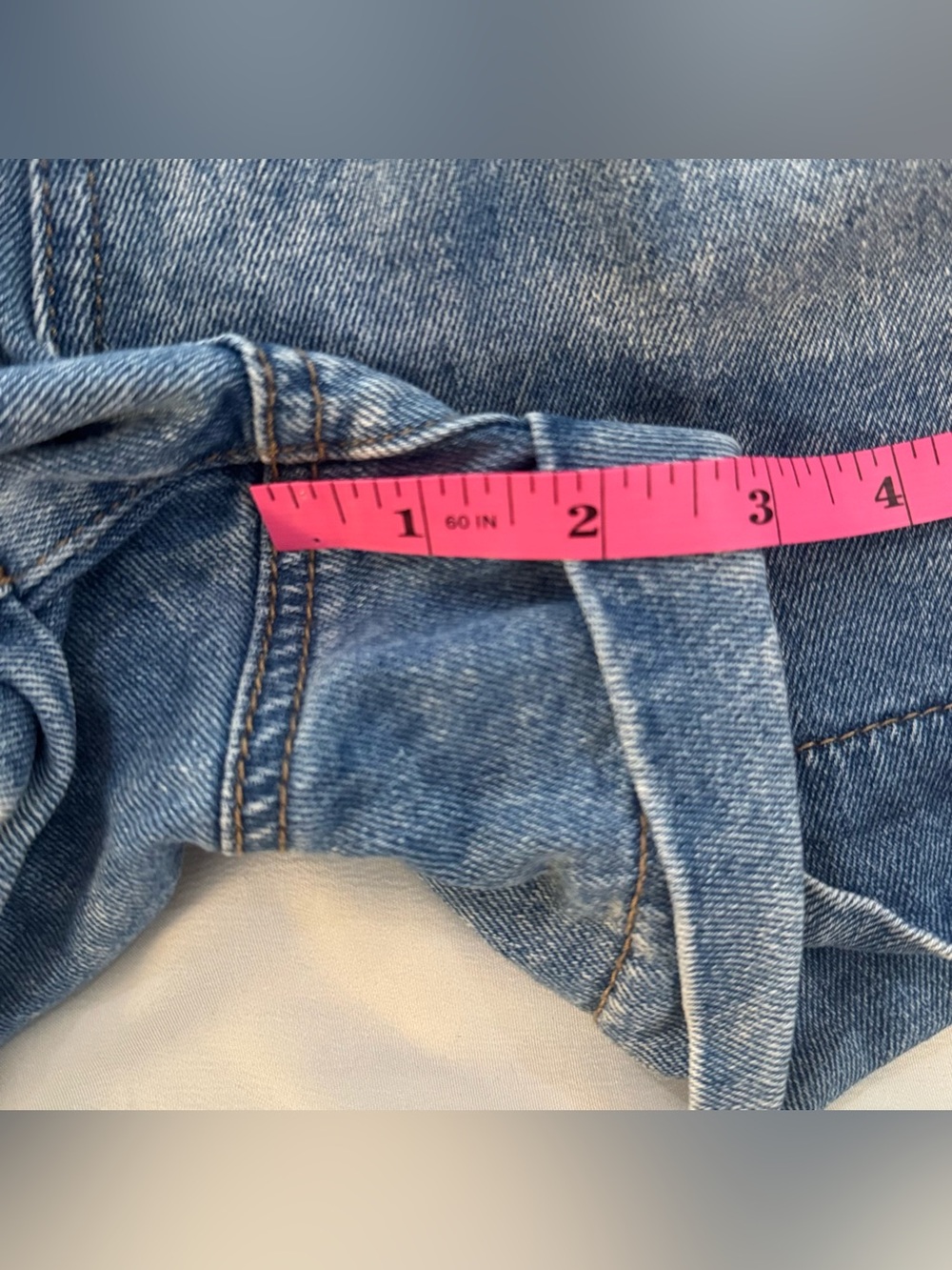 American Eagle Mom Shorts, High Rise Blue Denim, Size 6, Style 5319 - Picture 7 of 9
